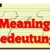 Bedeutung